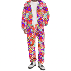 Conjunto Deportivo Unisex de Invierno Estilo Hip Hop de los 80, 2 Piezas, Chaqueta Cortavientos con Cuello Alto, Disfraz de Halloween, Poliéster/Nailon - Product Image 1