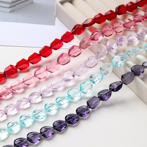 Crystal Glass <b>Beads</b> Irregular Baroque Cut Straight Hole For Bracelet Making DIY Jewelry Accessories - Product Image 1