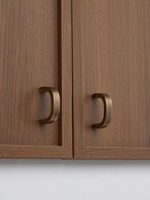 Poignées de meuble en laiton massif antique en forme de U, nickel brossé noir et or, pour armoire et placard – Offre Spéciale