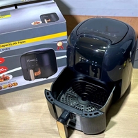 Four à friture numérique intelligent à écran tactile LCD carré moderne, capacité 10L, fenêtre transparente, pour usage domestique et en camping-car