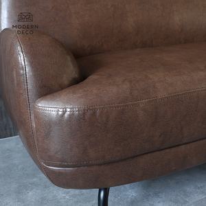 Faux Lederen Bank Modern 3-zits Bruin Voor Woonkamer - Product Image 6