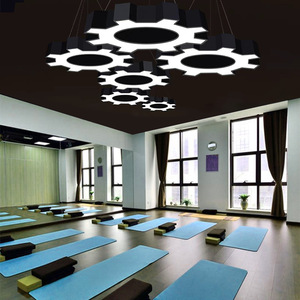 Lámpara Colgante Geométrica Moderna con Cuerpo Dorado, LED E26, Acero Inoxidable, Altura Ajustable, para Sala de Estar, 3500K - Product Image 4