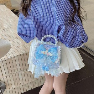 Bolso Bandolera Mini para Niñas, Estilo Moderno, con Lazo, Patrón Geométrico, Forro de Poliéster, Plegable, para Jardín de Niños - Product Image 3