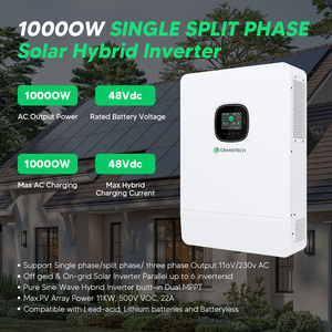 Générateur hybride hors réseau à basse fréquence 10 kW 8 kW 5 kW à phase divisée, 10000 W 120 V 240 V CA, double MPPT solaire, stock US - Product Image 2
