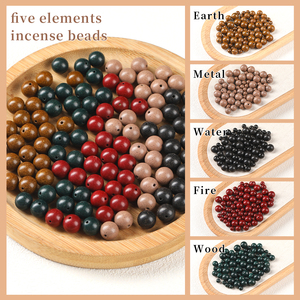 JD GEMS Vente en gros – Perles en <span class=keywords><strong>bois</strong></span> certifiées CNAS Feng Shui Cinq Éléments, colorées et aromatiques, pour la fabrication de bijoux et la santé - Product Image 2