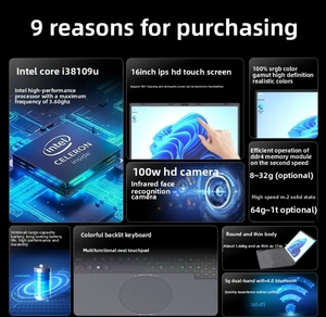 Bon marché, vente en gros, ordinateur portable 16 pouces, ordinateur portable professionnel <span class=keywords><strong>Intel</strong></span> <span class=keywords><strong>I3</strong></span>-8109U 512 Go avec empreinte digitale, bureau à écran tactile de déverrouillage facial - Product Image 3