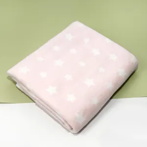 Yenidoğan uyuklayan pamuk baskılı süper yumuşak 3 renk hediye kutusu ambalaj nötr kundak pamuklu bebek battaniyesi takım
