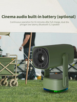 Mini-projecteur vidéo Android rechargeable K2 2025 avec batterie intégrée, 4K, Smart Wifi, BT, LED, pour extérieur et présentation de données