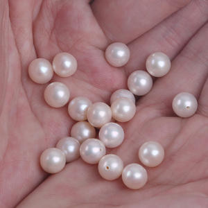 Perlas Redondas Impecables de Agua Dulce Natural de 7-7.5mm, Luz Intensa 4A, para Fabricación de Joyería, Colgantes, Collares, Perlas Sueltas - Product Image 1