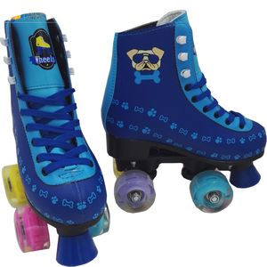 En gros de mode PU flash roue chaussures à roulettes chat conception De Soja luna patines quad patins à roulettes chaussures - Product Image 3