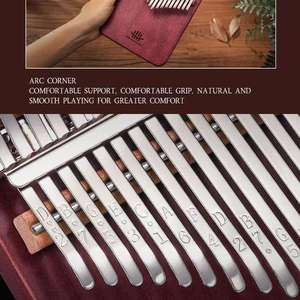 Nueva Kalimba de Madera Sólida Sumu de 21 Teclas, Color Morado, Piano de Pulgar Portátil para Práctica Diaria y Educación - Product Image 3