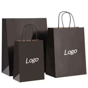 Custom logo Eco-friendly Recycled Brown Handle Kraft Paper <b>Bags</b> Luxury Custom Food Takeaway & Gift/<b>craft</b> Packaging <b>Bag</b> - Product Image 1