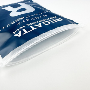 Custom <b>Blue</b> Zipper Bags For Clothing Printed With Logo Reusable Packaging 4-12 Silk Handle Zipper Garment Bags - Product Image 2