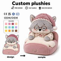 Peluche loup personnalisée OEM ODM, jouet en peluche doux de qualité supérieure, coton PP, design personnalisé, logo brodé, certifié CE, vente en gros