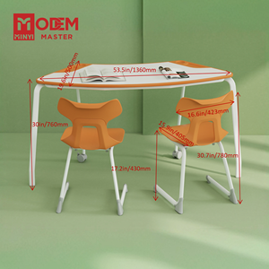 Muebles escolares MINYI DOME para 2 personas, gran oferta, mesas y sillas de entrenamiento, escritorios de trabajo universitarios de diseño moderno para estudiantes - Product Image 4