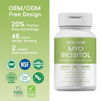 Capsules de Myo-Inositol, Canneberge, D-Mannose et Probiotiques à Marque Blanche OEM/ODM – Soutien Immunitaire Herbal Riche en Protéines et Équilibre Hormonal