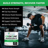 Creatina Monohidrato Pura en Polvo Micronizado en Oferta, para Fuerza Muscular, Recuperación Post-Entrenamiento y Apoyo a la Recuperación Muscular