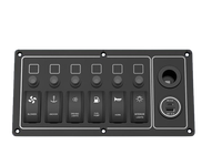 IP68 étanche 6 Gang 9 Ports panneau de commutation de bateau 2-8 Gang Yacht panneau de commande pour fournitures marines 12-24V