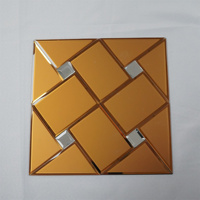 Mosaïque de verre pour salle de bain à fusion à chaud, motifs de parquet chinois, murs décoratifs, hôtels, piscines, cuisines, extérieur, pierre de marbre bleue