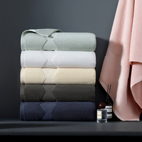 Ensemble de serviettes de bain de luxe en coton 100% gaufré diamant, couleur Morandi, doux, très absorbant, épais, pour spa et hôtel