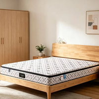 Matelas hybride de massage double, queen et king size, compressé et roulé, avec ressorts ensachés 5 zones et mousse à mémoire de forme