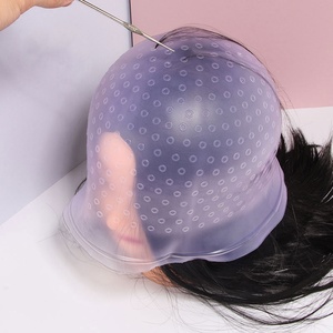 Bonnet <span class=keywords><strong>de</strong></span> coloration et <span class=keywords><strong>de</strong></span> mise en valeur en silicone réutilisable Outil <span class=keywords><strong>de</strong></span> coiffure durable pour les salons <span class=keywords><strong>de</strong></span> coiffure - Product Image 1