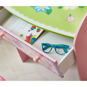 Ensemble de vanité pour enfants avec grand tiroir miroir tabouret beauté maquillage table et chaise autres meubles pour enfants - Product Image 4