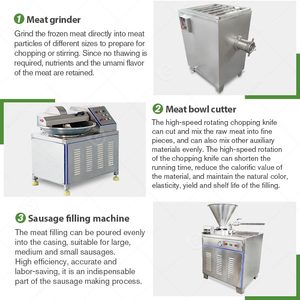 Máquina Embutidora de Chorizo, Línea de Producción Automática de Salchichas Rusas Ahumadas, Máquina Completa en China - Product Image 4