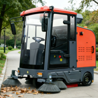 Mini balayeuse autoportée à batterie pour le nettoyage des sols, trottoirs, rues et entrepôts