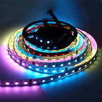 Tira de Luces LED Direccionables de PVC para Exteriores, IP67, USB, Epistar WS2811, DC12V, 5050 RGB, 5M, 144LED/M, a Todo Color
