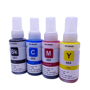 Bouteille d'encre de recharge 70ML <span class=keywords><strong>664</strong></span> compatible avec les imprimantes jet d'encre <span class=keywords><strong>Epson</strong></span> L100 L200 L300 L120 L130 L210 L220 L310 L360 L585 <span class=keywords><strong>664</strong></span> - Product Image 2