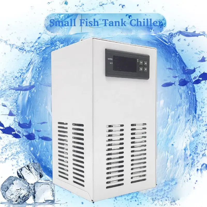 ICEGALAX kleiner Fischbehälter wassergekühlter Kühlgerät für 20-35L Wassereischale Kühlung-Heizungssystem Mini-Aquarium-Kühlergerät