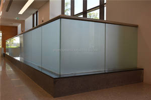 Rambarde en verre aluminium design moderne Meilleure vente Sécurité Design Intérieur <span class=keywords><strong>Terrasse</strong></span> Rambarde en verre dépoli - Product Image 5