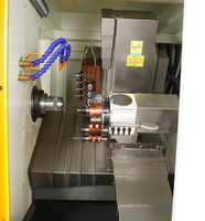 Mini máquina de torneado y fresado Horizontal CNC de alta precisión, herramientas automáticas 4*4 para husillo cónico de eje Y BT40, 2 unidades