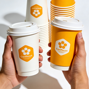 Vasos de Café Desechables de Papel de Alta Calidad con Tapa, de Pared Simple/Doble, de 8/10/12/16 oz, en Oferta - Product Image 2