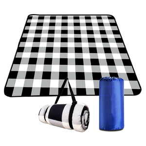 Esterilla de playa de lana gruesa con transportador, manta impermeable para picnic/camping, manta de picnic reciclada - Product Image 1