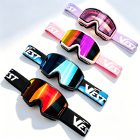 Masques de ski personnalisés avec logo, lentilles magnétiques, anti-buée, lunettes de snowboard, sangle personnalisée, revêtement de lentilles, masques de ski