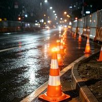 Balise de signalisation GPS, lampe de localisation, cône de sécurité routière, cône de signalisation réfléchissant, lumière d'avertissement LED