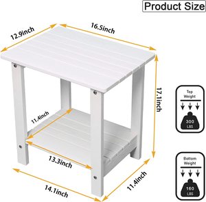 Treeens Double Adirondack Side Table per Patio Outdoor End - Product Image 2
