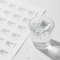 Étiquettes adhésives solubles dans l'eau solubles amovibles pour bouteilles de bocaux et stockage des aliments