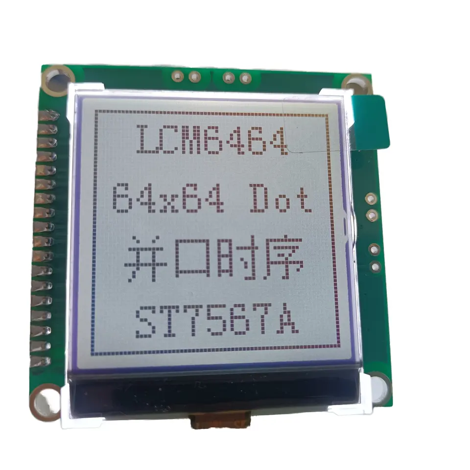 Grosir kustom LCM6464 TN STN FSTN LCD modul Dot monokrom Panel matriks 64X64 tampilan grafis layar modul LCD produsen