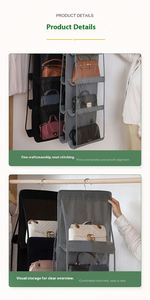 Hot Sale 8-Pocket Foldable Organizer Household Dust-Proof Hanging Closet Storages Handbag Storage <b>Bag</b> - Product Image 4