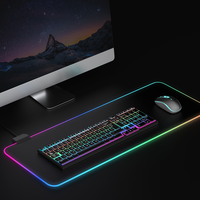 Tapis de souris rétroéclairé Led RGB, 7 couleurs, étanche, parfait pour jeu Gamer, pour grand bureau, nouveau modèle 2022