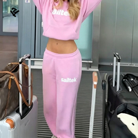 Collection Automne 2026 : Ensemble de survêtement tendance pour femme – Sweat à capuche et pantalon large deux pièces, style streetwear personnalisé