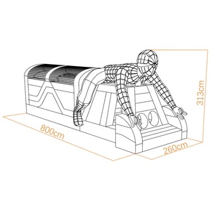 Castillo hinchable de PVC, carrera de obstáculos inflable en <span class=keywords><strong>alquiler</strong></span> - Product Image 6
