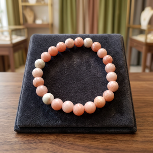 Cuentas de piedra natural de cuarzo de ópalo rosa de 8mm, pulsera de cristal de ágata, patrón de piedras preciosas talladas, cuentas sueltas, artesanías de piedra semipreciosa - Product Image 2