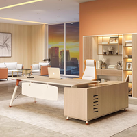 Meubles de bureau haut de gamme Liyu, élégante table de direction en bois, design moderne unique, convertible pour usage général