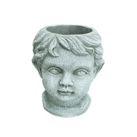 Style nordique Simple Moderne Maison Artisanat Creative Visage Tête Vase Ciment Pots De Fleurs et Jardinières