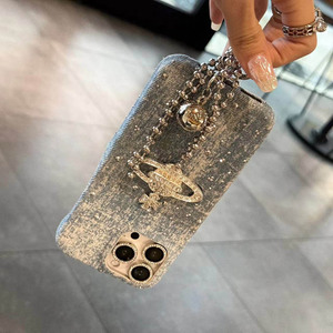 Cho Apple 16 Pro Max điện thoại di động Trường hợp cô gái denim với lấp lánh Sao <span class=keywords><strong>Iphone</strong></span> 15 14 13 12 cộng với vỏ 3D <span class=keywords><strong>Saturn</strong></span> thiết kế bìa - Product Image 1