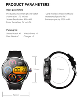 Reloj Inteligente H99 4G Android 2026 con WIFI, GPS, Monitor de Ritmo Cardíaco, Reloj con Tarjeta SIM y Cámara HD